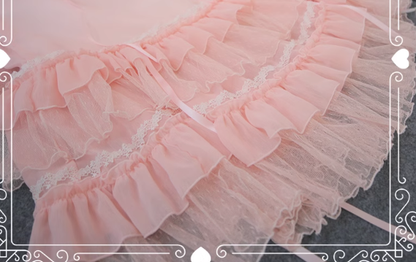 Mori Doll - Elegant Lolita Flounce Hemline Skirt Multicolors