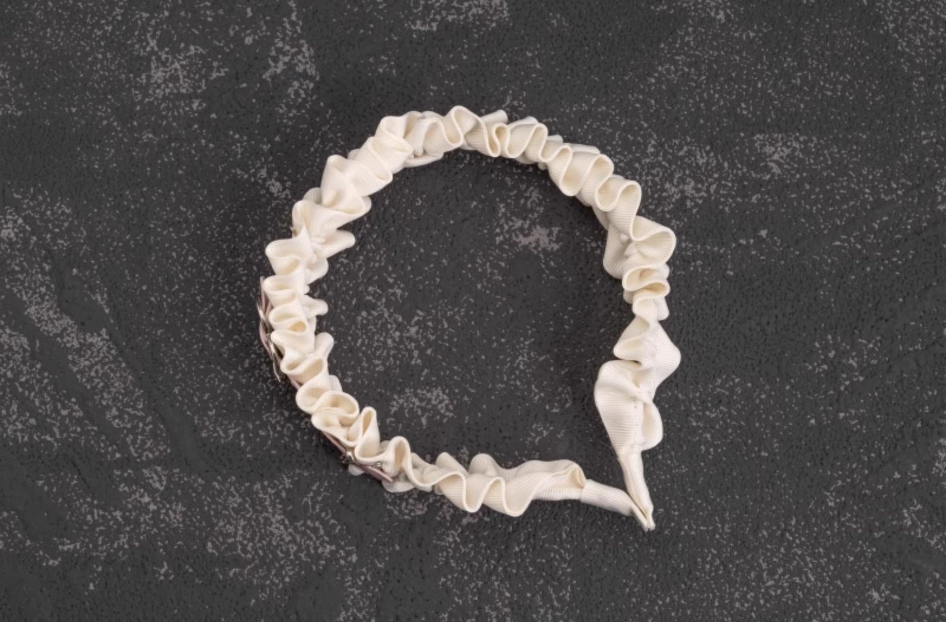 Strange Sugar - Sweet Lolita KC White Pink Ruffled Hairband Accessories