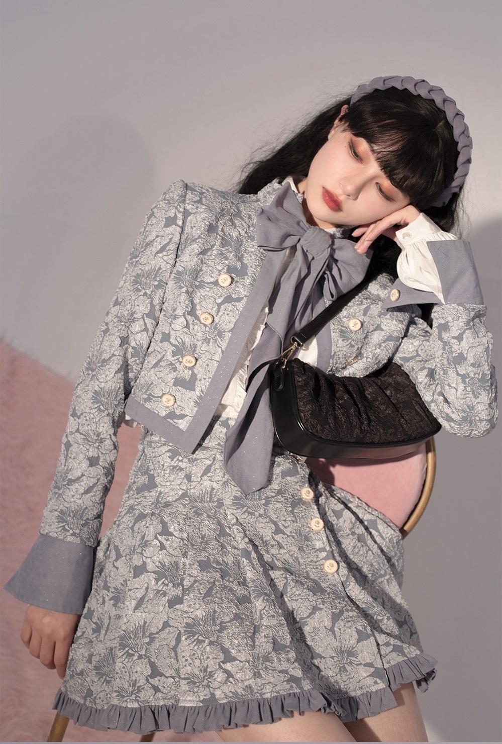 ZJstory - Gilded Age - Vintage Lolita Vest Suit Oil Painting Style Skirt Coat