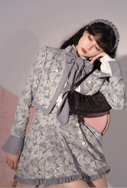 ZJstory - Gilded Age - Vintage Lolita Vest Suit Oil Painting Style Skirt Coat