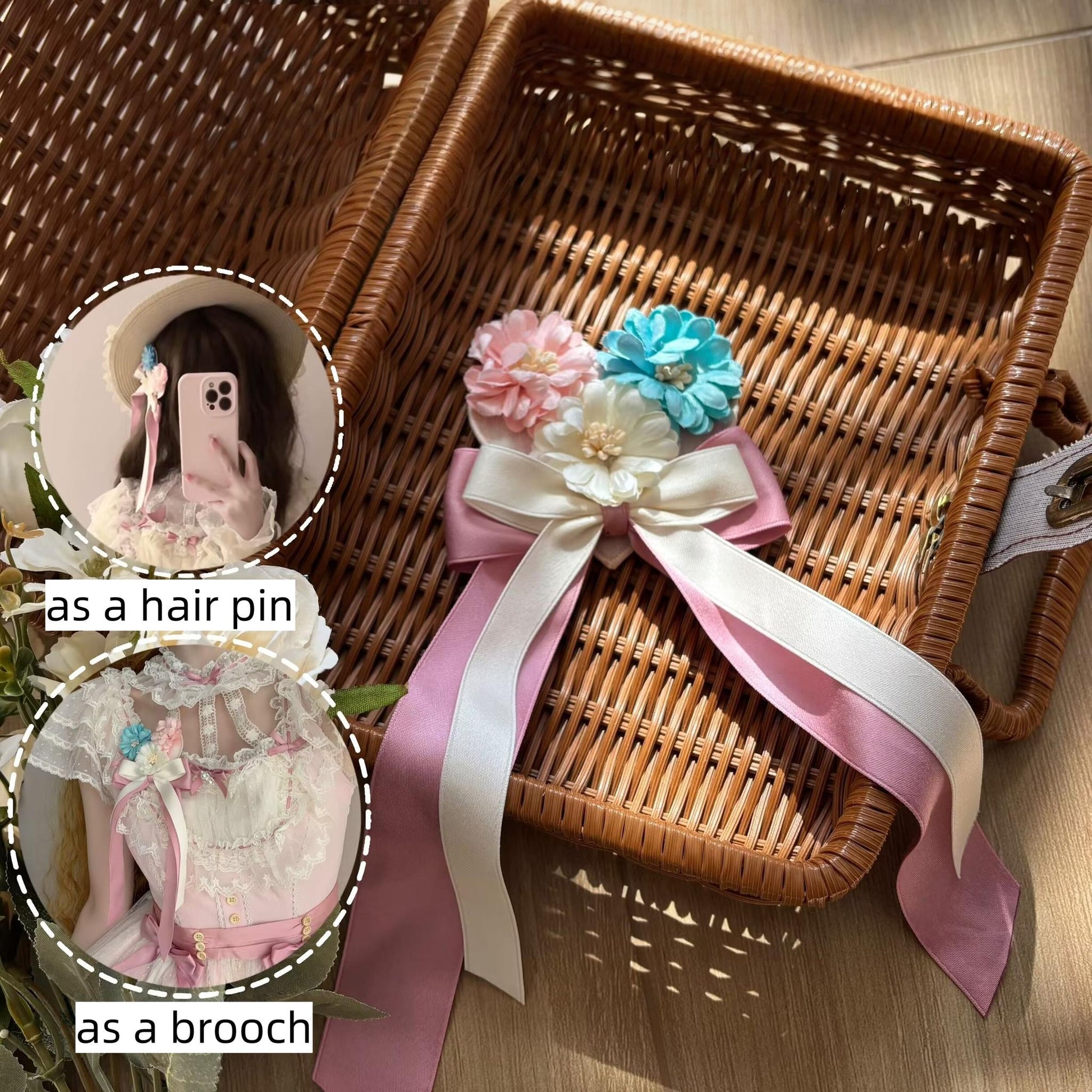 Uncle's Workshop - Fluttering Cherry Spring Strings - Cotton Sweet Lolita JSK Dress