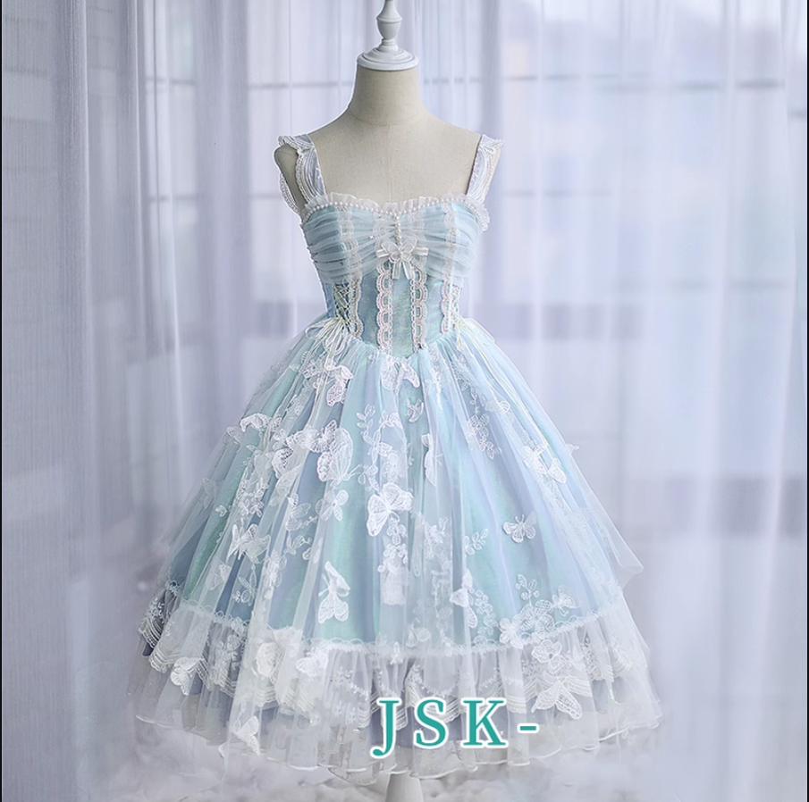 FantasyMirror - Exquisite Butterfly JSK Floral Wedding Lolita JSK Dress