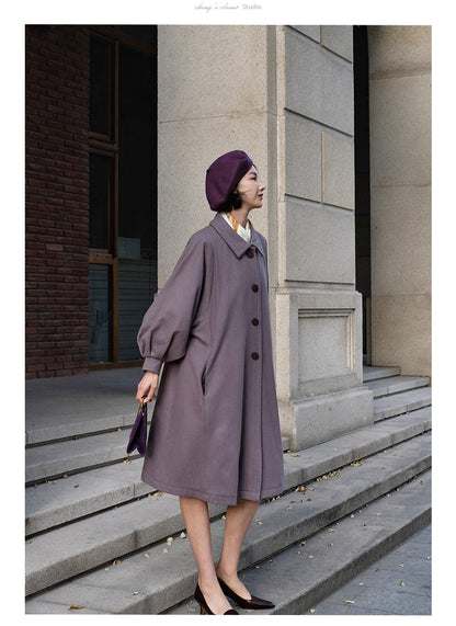 Western lady classical wool coat