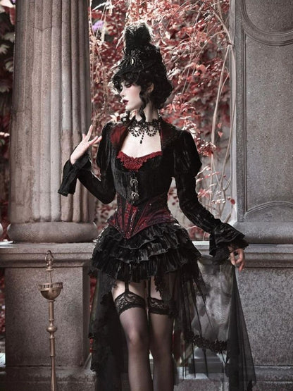 Halloween velvet slim corset & camisole【s0000003240】