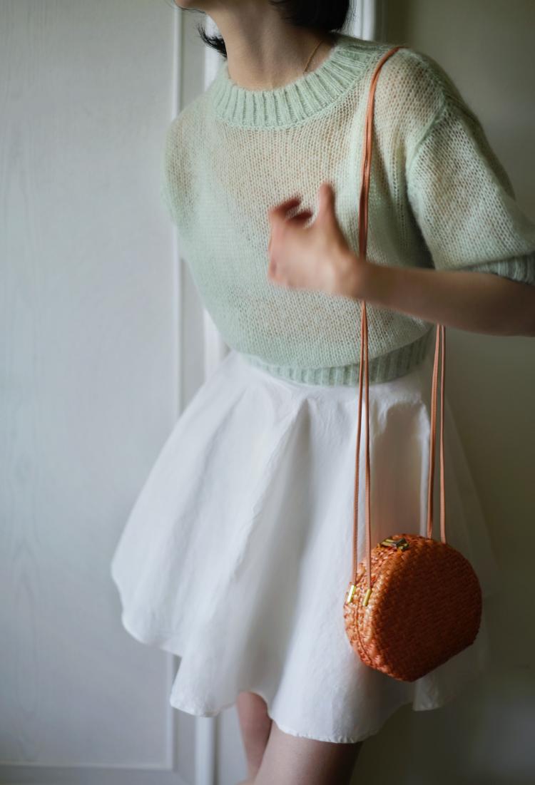 Colorful knit of macaron color