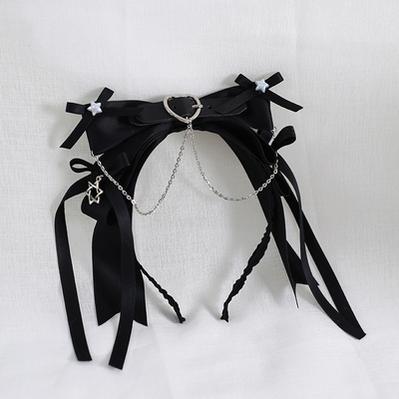 Xiaogui - Dark-themed Gothic Lolita Heart Hair Clips
