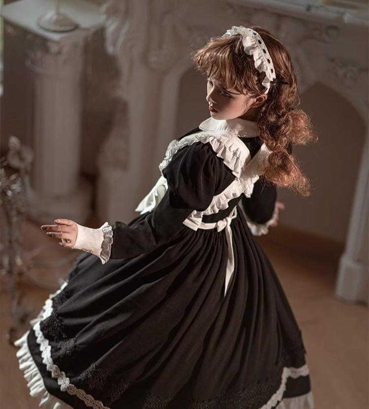 Sweet Date - Halloween Gothic Lolita OP Maid Lolita Dress Elegant Lolita OP