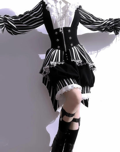 Princess Chronicles - Fancy Trick - Ouji Lolita Long Sleeve Shirt Vintage Shorts Suit