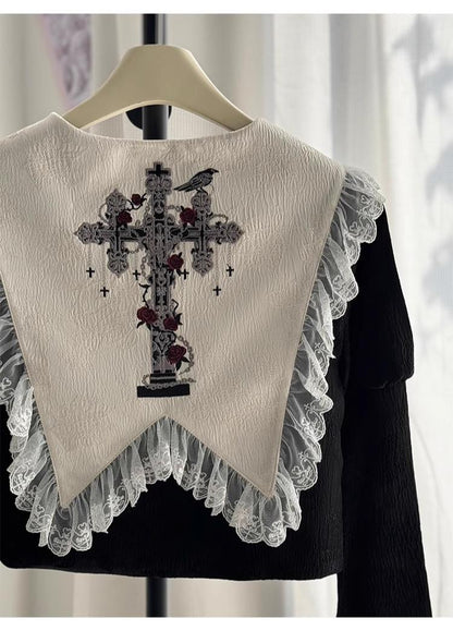 CastleToo - Crossbone - Ouji Lolita Shorts Suit Gothic Lolita Top and Blouse