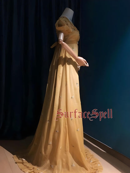 Surface Spell - Spring Rendezvous - Vintage Lolita OP Dress Embroidered Empire Waist Dress