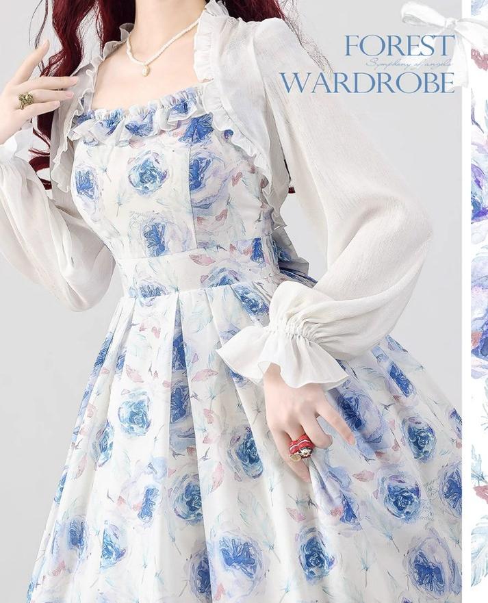 Forest Wardrobe - Forest Basket 3.0 - Vintage Lolita JSK Dress for Summer