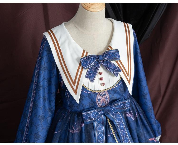 OCELOT - Classic Lolita OP Sailor Collar Elegant Lolita Dress