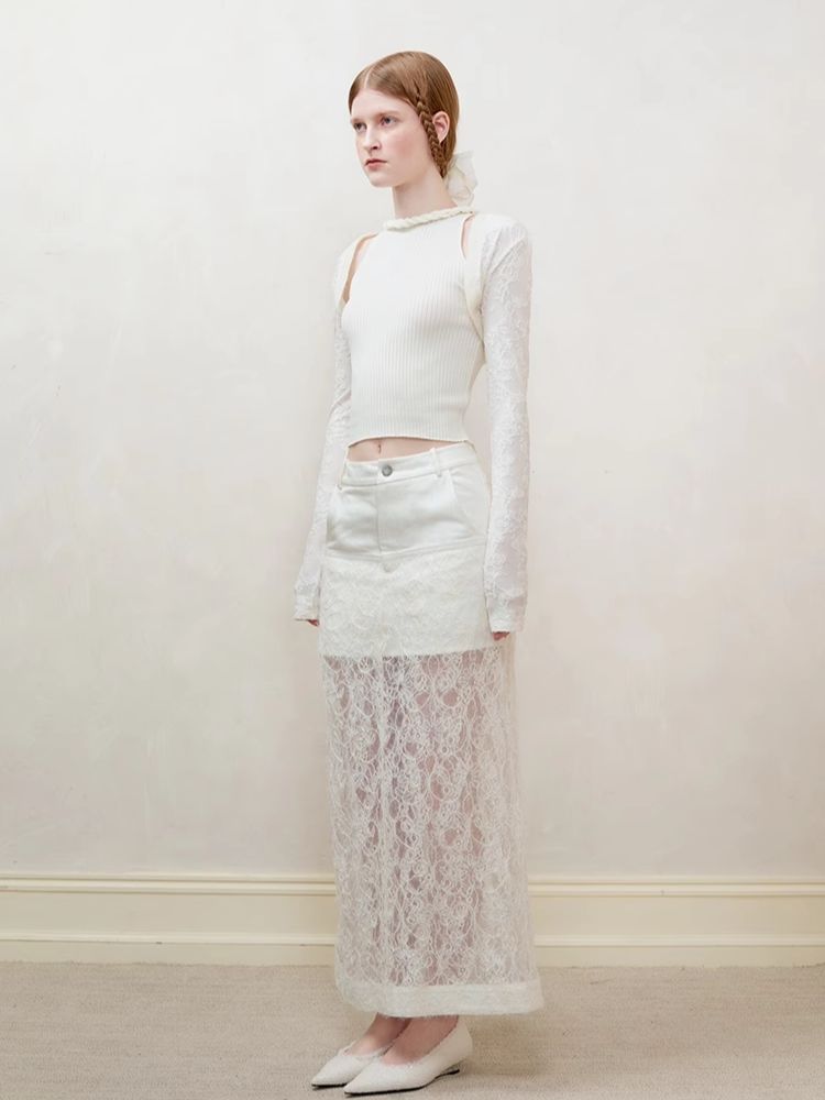 Jacquard Shawl with Dress Short Top【s0000008193】