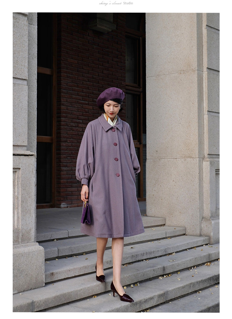 Western lady classical wool coat