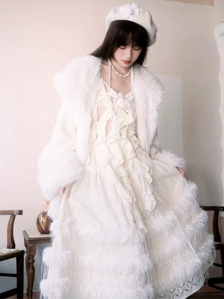 Lace Delicate Missy Long Half Skirt【s0000004906】