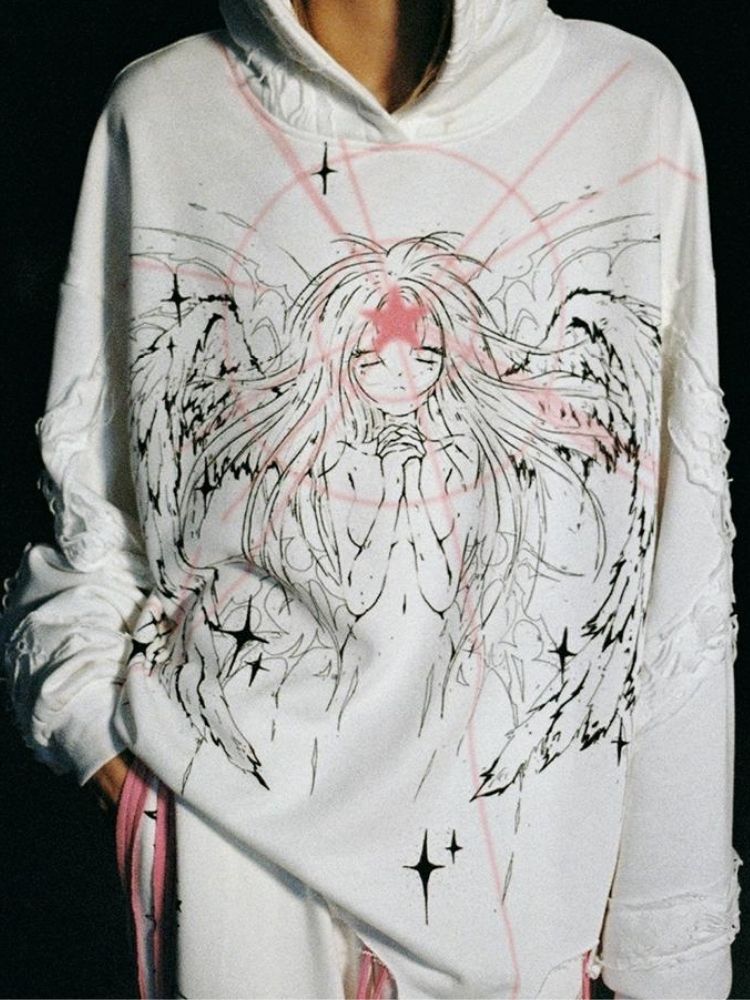 Magic Angel Printed Sweatshirt【s0000004812】