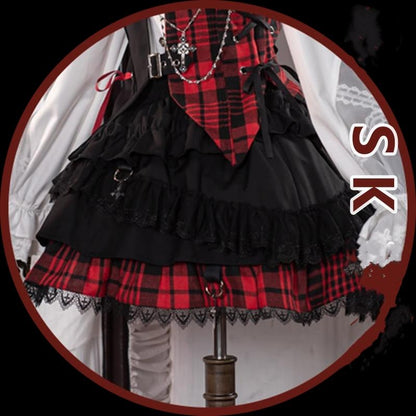 OCELOT - Kalila - Punk Lolita Dress Set Plaid Shorts Set