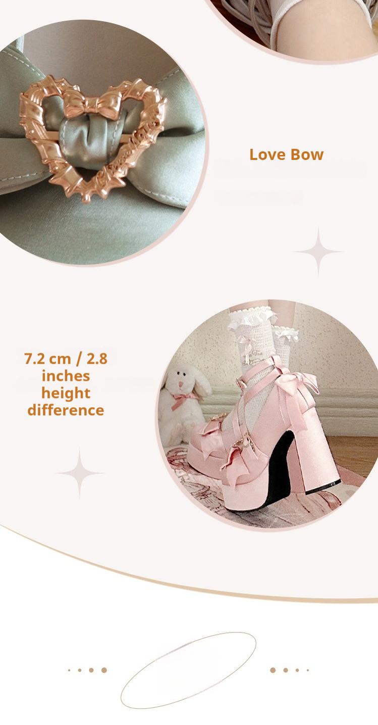Cheesecake - Mousse Heart - Sweet Lolita High Heel Shoes Mary Jane Love Heel Shoes