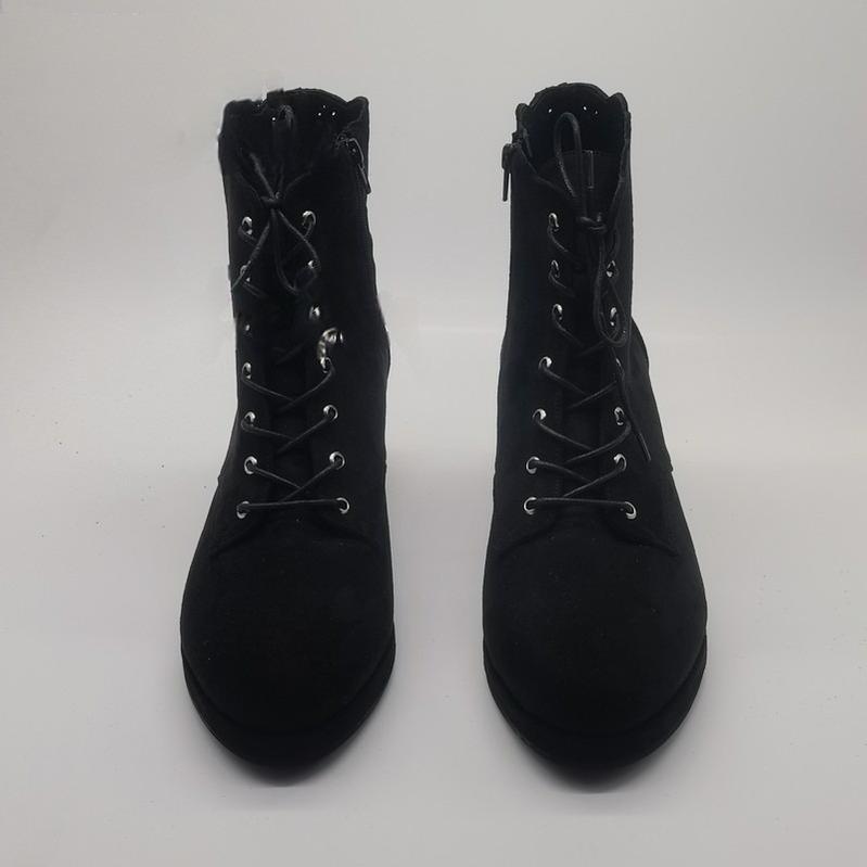 Antaina - Retro Lolita Shoes High Heel Suede Shoes Petal Shaped Topline Customized