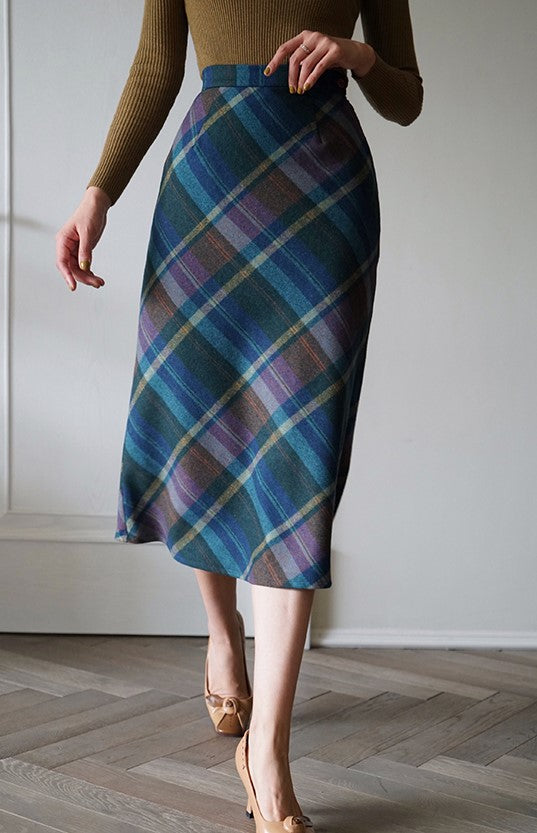 British plaid elegant skirt