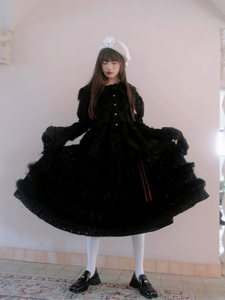 Lace Delicate Missy Long Half Skirt【s0000004906】