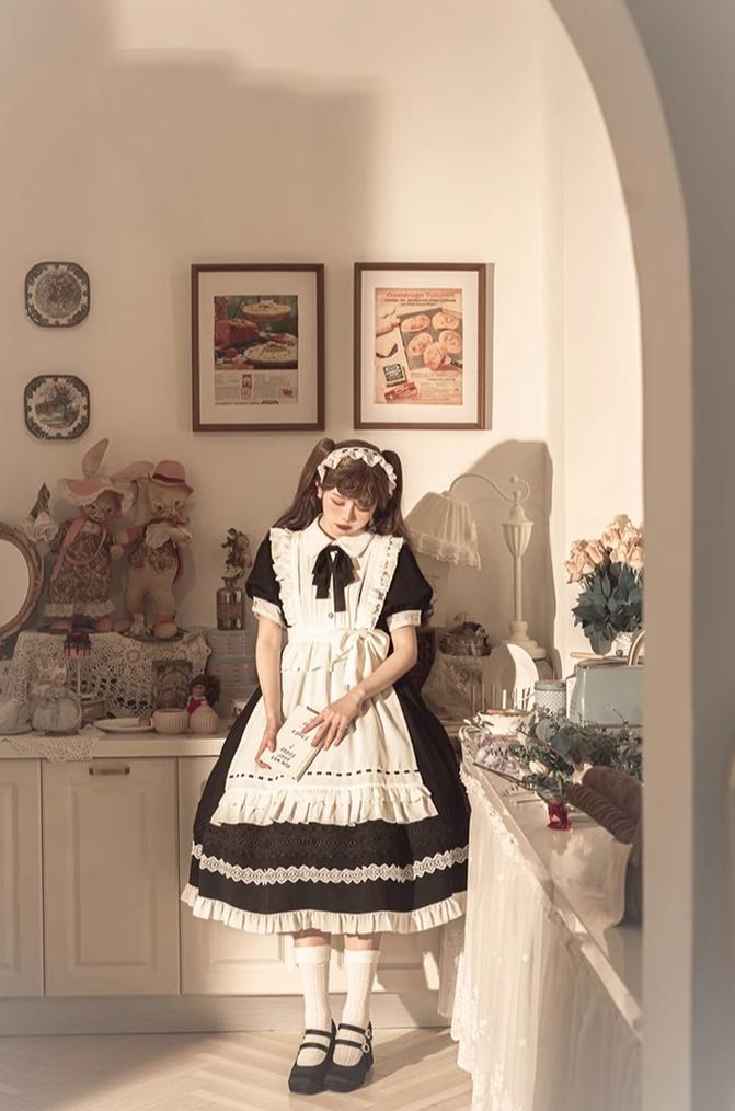 Sweet Date - Halloween Gothic Lolita OP Maid Lolita Dress Elegant Lolita OP