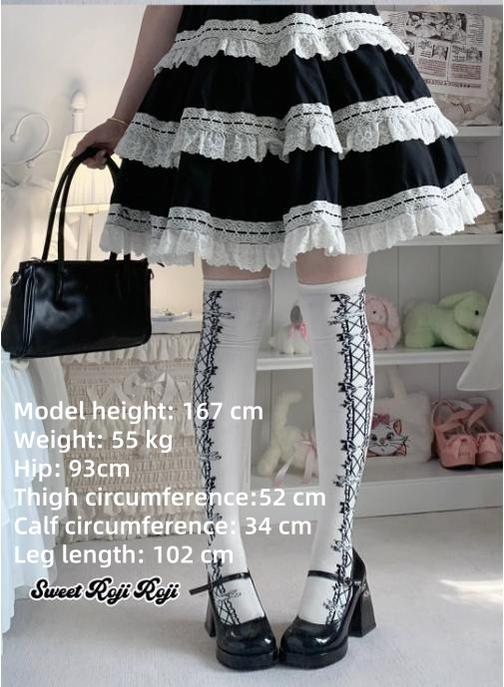 Roji Roji - Classic Lolita Socks Autumn Mid-calf Cotton Socks
