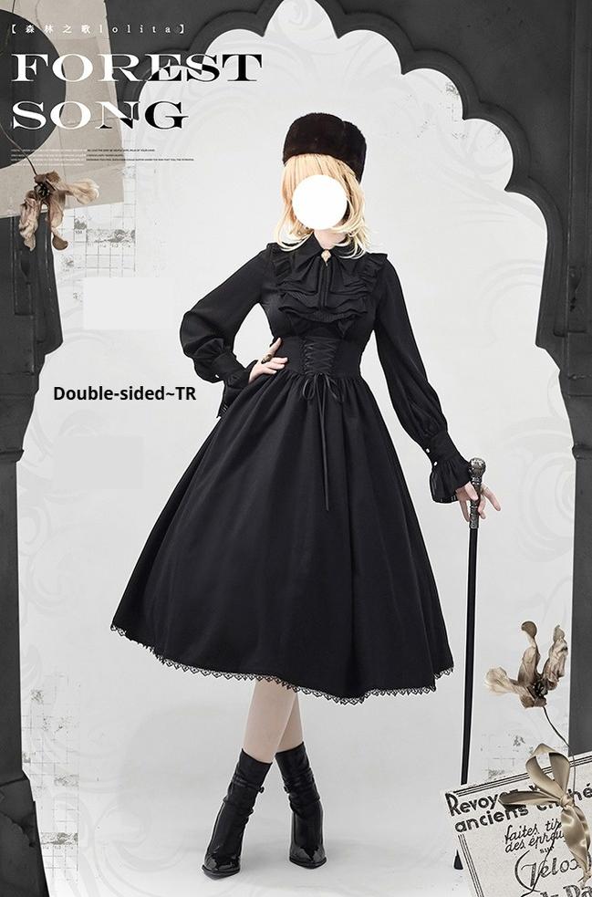 Forest Song - Astris - Classic Lolita SK Double-sided Wearing Fishbone Skirt
