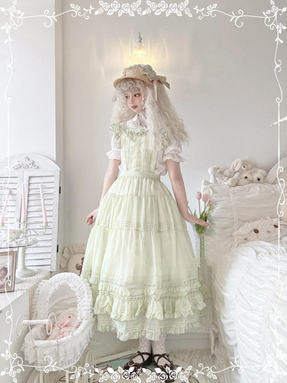 Tiny Garden - Swallowtail Butterfly - Elegant Lolita Salopette Multicolors