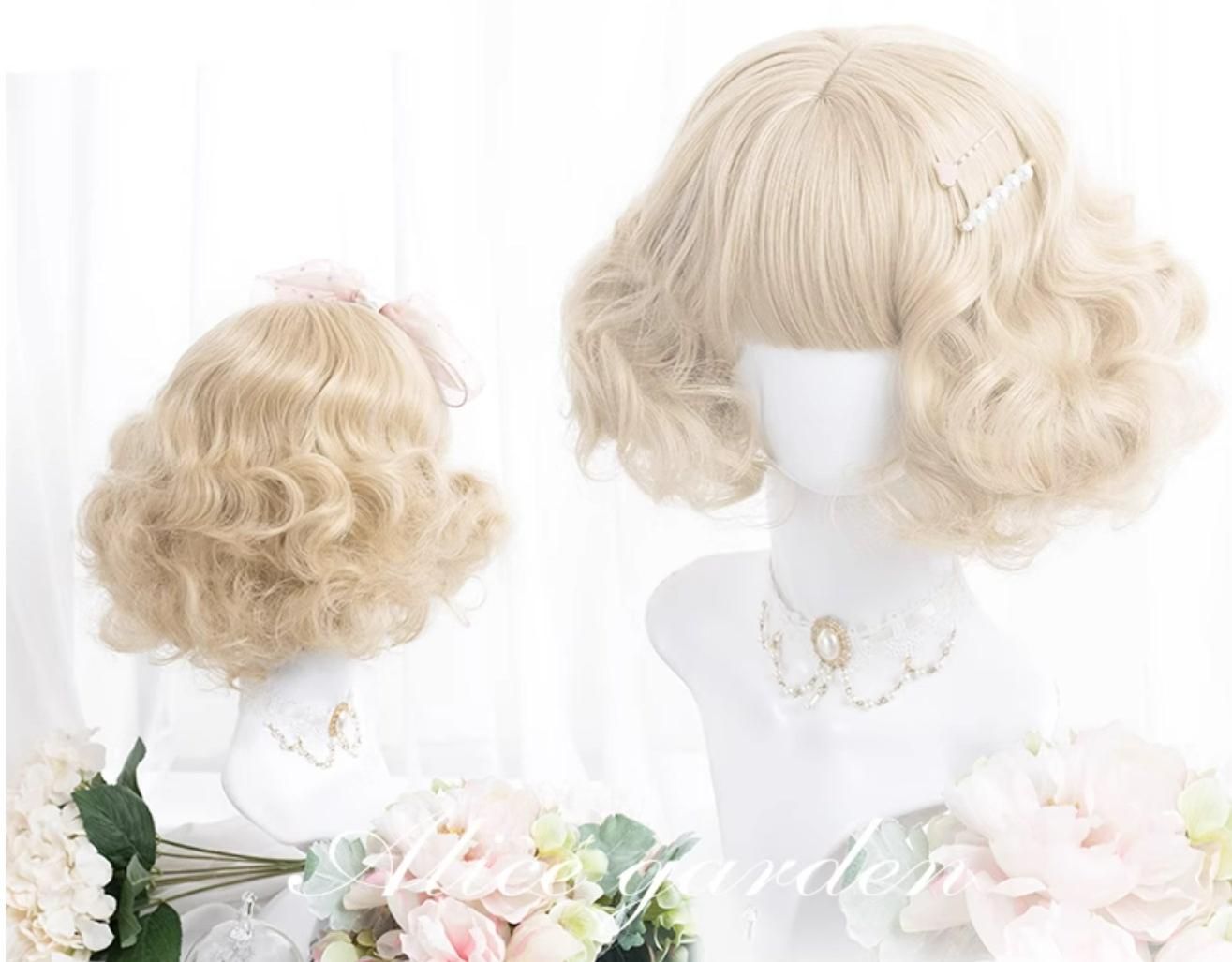 Alicegarden - Kawaii Casual Lolita Blonde Curly Wig