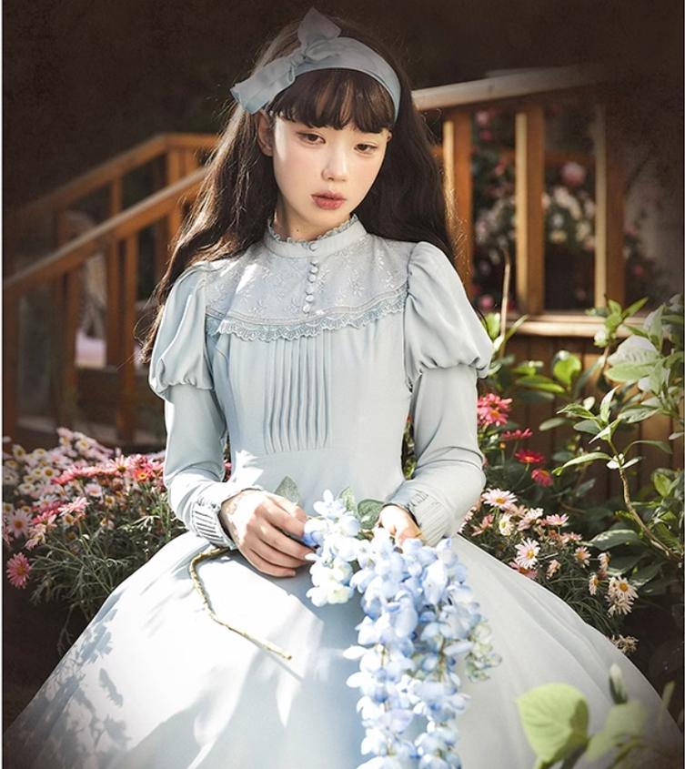 KINOKOKO - Aslan Blessings - Classic Lolita OP Seven-panel Slim Fit Dress with Cape