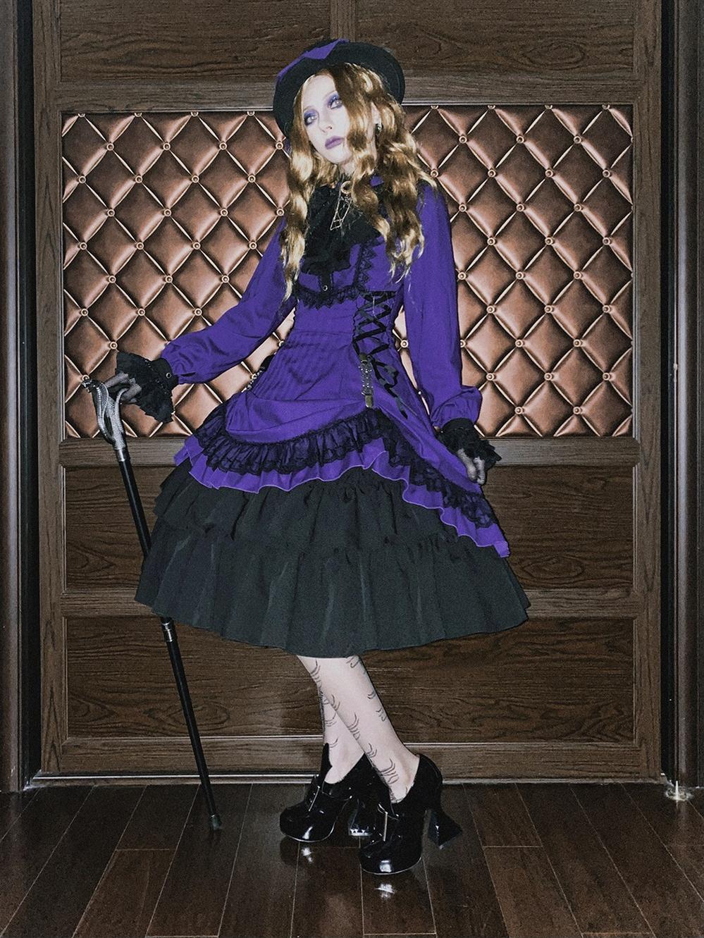Miss Point - Perintz Manor - Gothic Lolita OP Long Sleeve Retro Lolita Dress