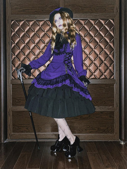 Miss Point - Perintz Manor - Gothic Lolita OP Long Sleeve Retro Lolita Dress