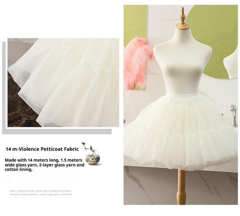 Krncrlo - Lolita Petticoat Adjustable 14M Puffy Hoop Petticoat