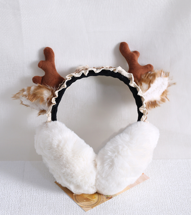 Xiaogui - Christmas Foldable Antlers Earmuffs Lolita KC