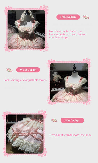Sugar Girl - Dreamy Butterfly - Ballet-style Sweet Lolita JSK Dress With Large Bow Trailing