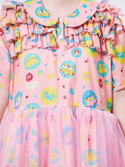 Original Print Showa Girl Dress【s0000002881】