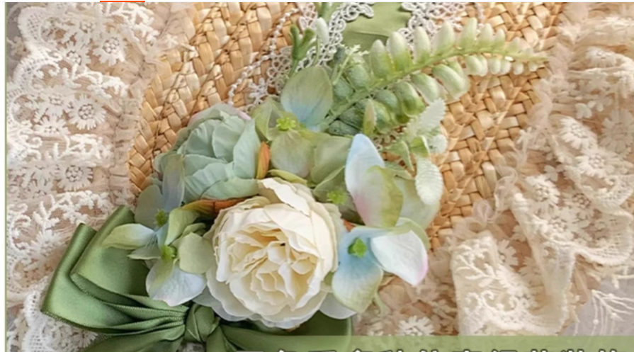 With PUJI - Floral Language - Country Lolita Lace Bow Flat Cap Straw Hat