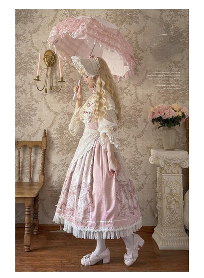 Urtto - Rococo - Spring Vintage Doll Lolita OP Dress with Light Upper