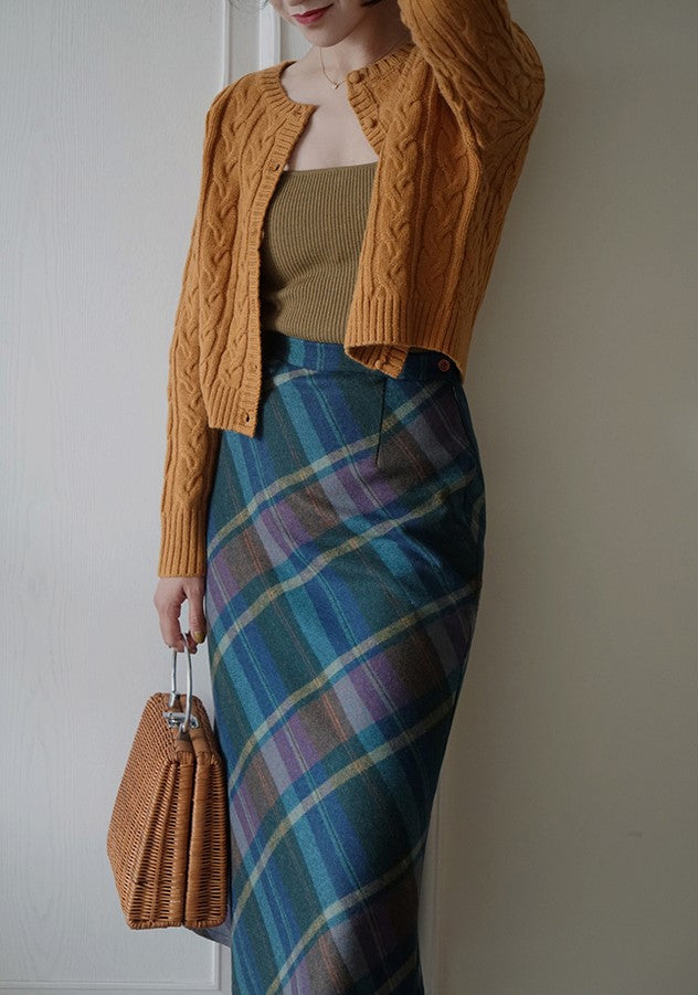 British plaid elegant skirt