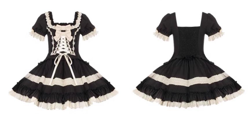 With PUJI - Chapter Seven - Spring Cotton Lolita OP Dress Doll-Like Dress