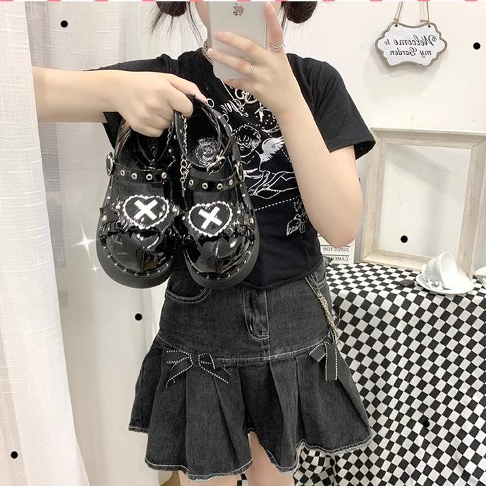 Beauty Bunny - Sweet Academy - Gothic Lolita Shoes Thick Sole Y2K Lolita Shoes