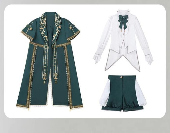 Letters from Unknown Star - Divine Envoy - Ouji Lolita Shorts Suit Military Lolita Coat and Shirt