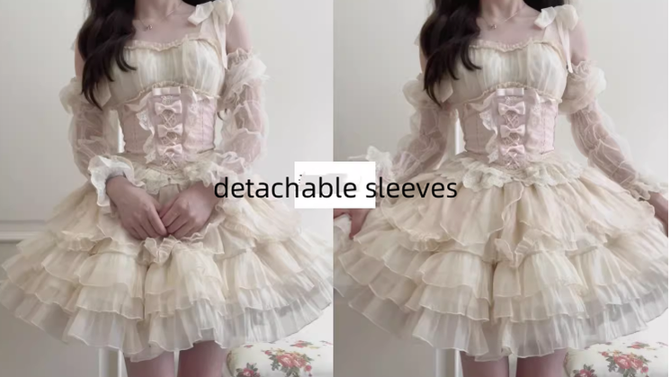 Original Design - Heart Flutter Love - Sweet Lolita Accessoriy Set and Inner Wear Multicolors