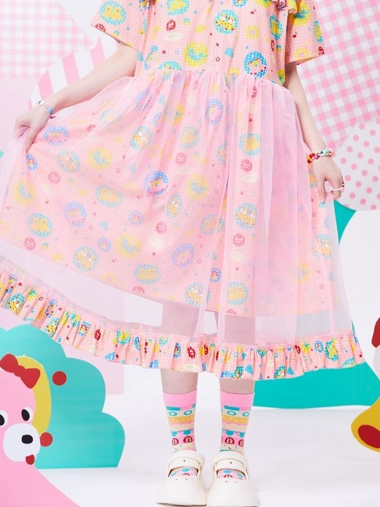 Original Print Showa Girl Dress【s0000002881】