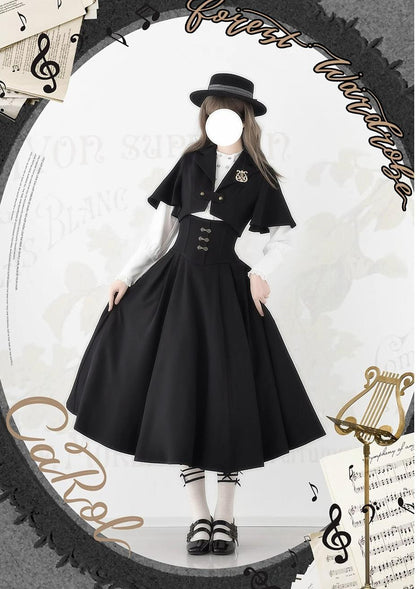 Forest Wardrobe - Vintage Lolita Fishbone Halter SK, Autumn Jacket