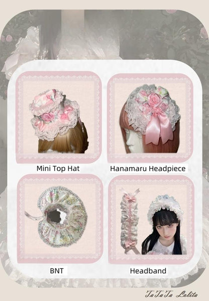 TaTaTa Lolita - Spring 2025 - Old School Lolita Jumper Dress, Floral Prints