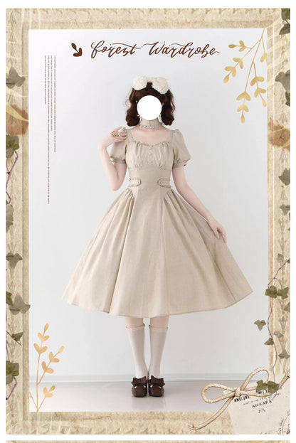 Forest Wardrobe - Chantilly Forest - Classic Lolita OP Dress With Square Neck & Underskirt