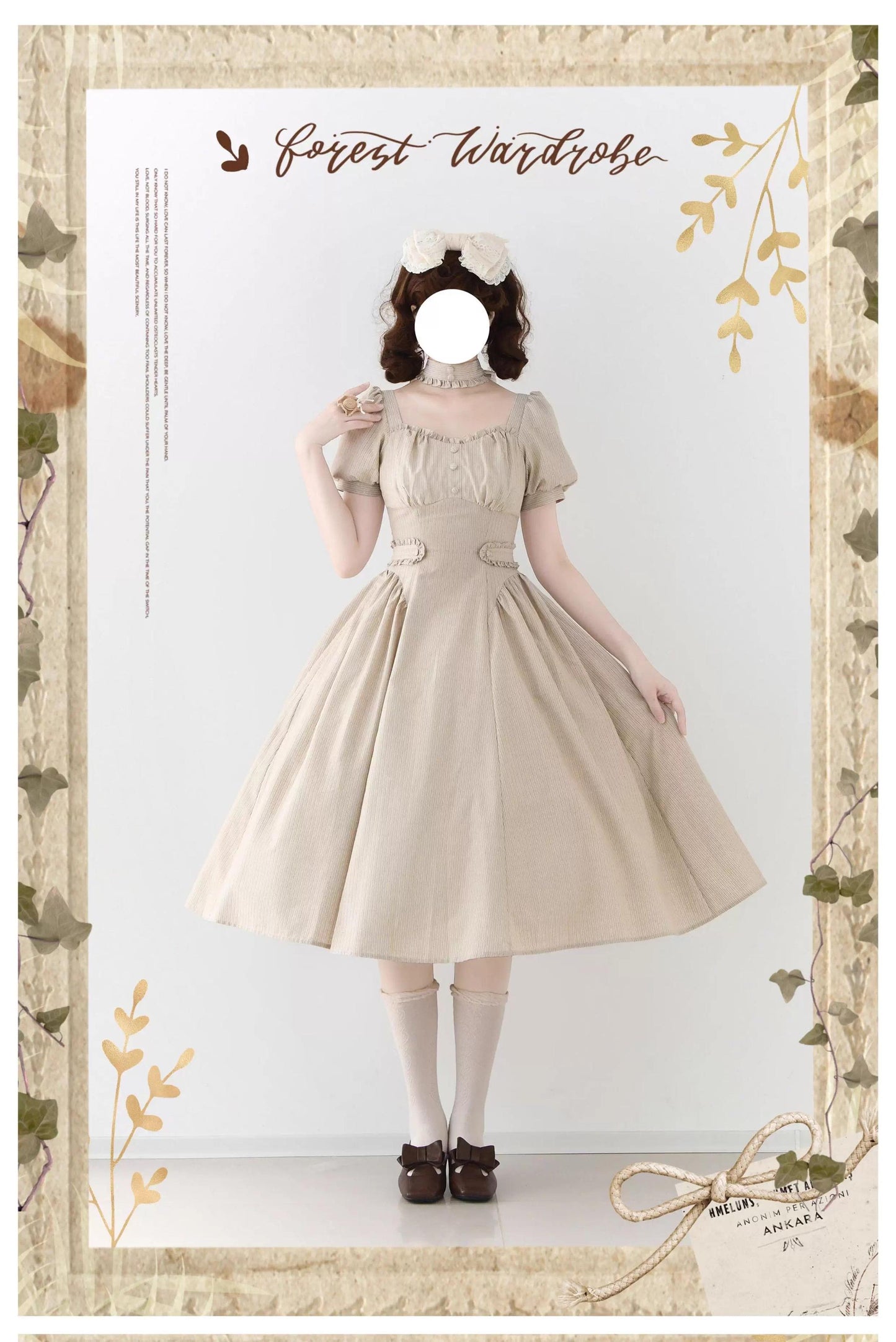Forest Wardrobe - Chantilly Forest - Classic Lolita OP Dress With Square Neck & Underskirt