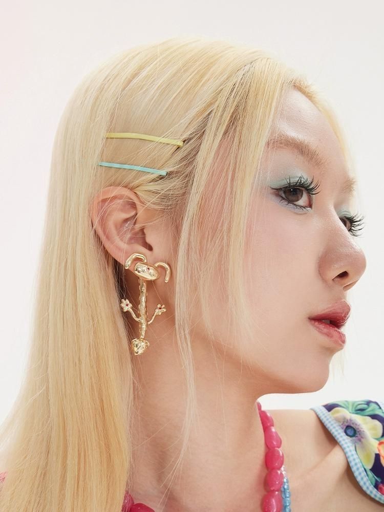Gold × Silver Rabbit Earring And Ear Clip 【s0000002956】